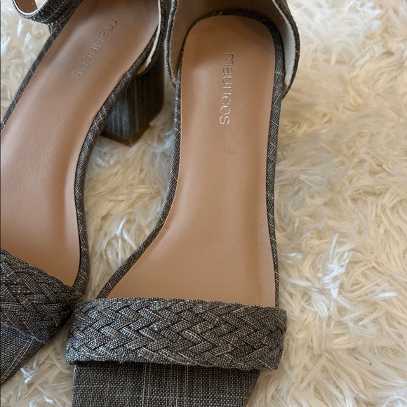 Maurices Taupe Braided Front Ankle-Strap Block Heel Sandal - Picture 8 of 14